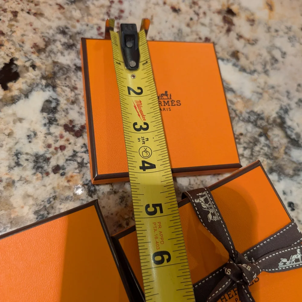 Hermès Signature Orange Boxes with Dark Ribbon